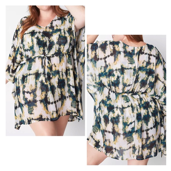 Swim by Cacique Women’s Chiffon Dolman Cover Up (Size (26/28) - Picture 1 of 9